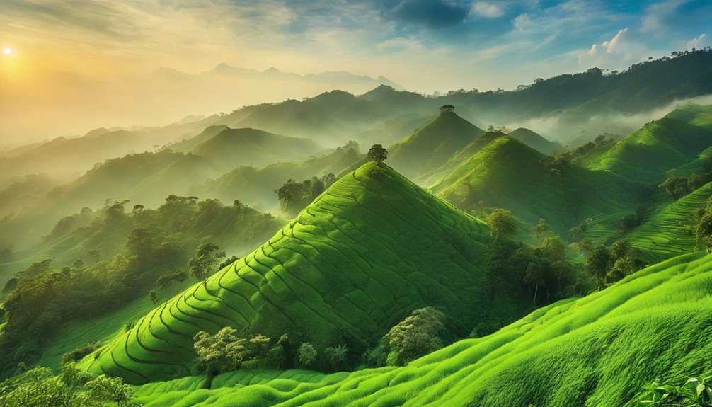 beautiful hill landscape view