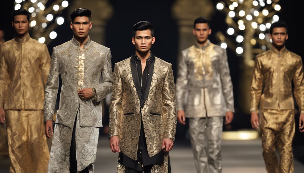 designer embracing songket artistry