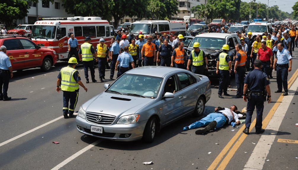 government vehicle hits pedestrians