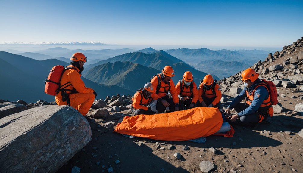 rescue of heavy climber